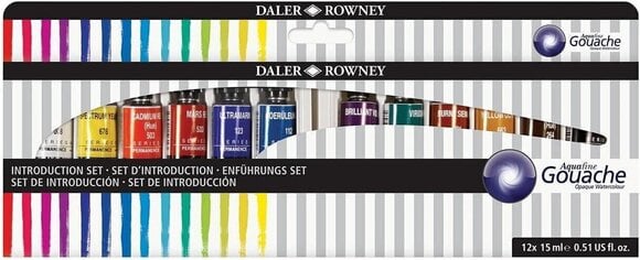 Gouache malt
 Daler Rowney Aquafine Set Gouachefarben Introduction Set 12 x 15 ml - 1