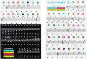 Pianonova Piano Keyboard Stickers for 88/61/54/49/37 Keys Nuty