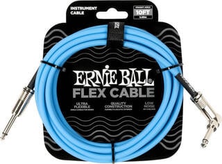 Instrumentkabel Ernie Ball Flex 3 m Recht - Gebogen Instrumentkabel