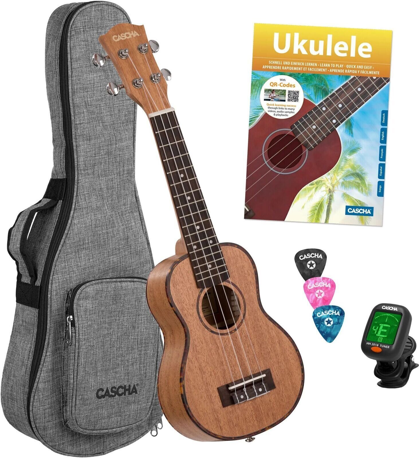 Ukulele soprano Cascha HH 2027 Premium Natural Ukulele soprano