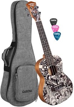 Koncertní ukulele Cascha HH 2605 Art Series Sketch Koncertní ukulele - 1