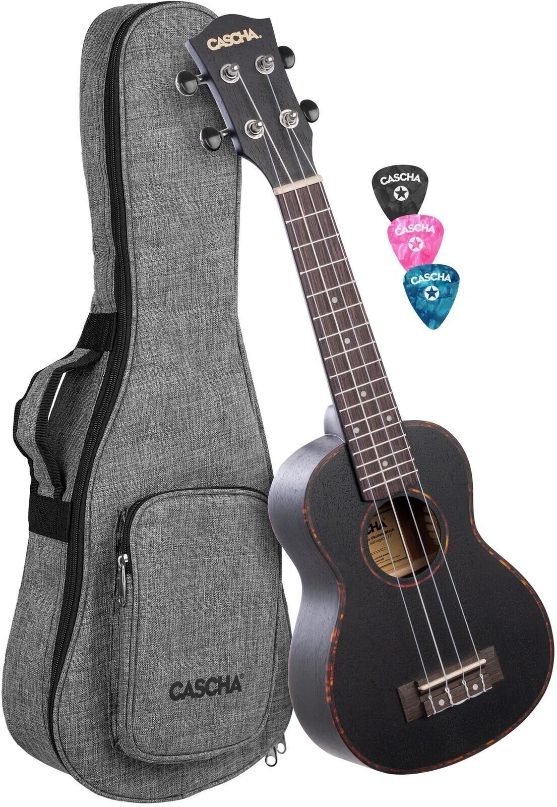 Sopránové ukulele Cascha HH 2262L Black Sopránové ukulele