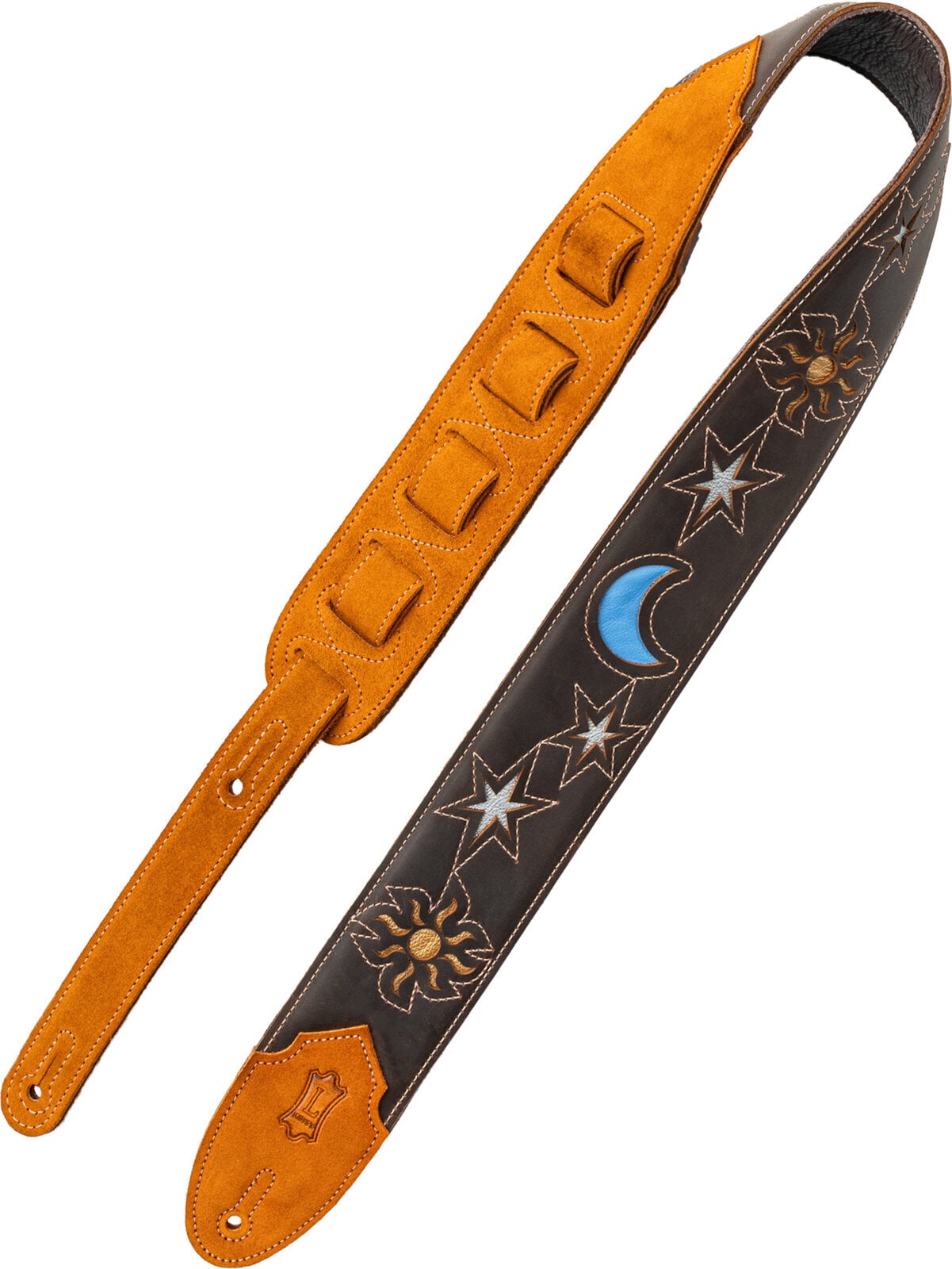 Curea de chitară Levy's Sunbird Series Dark Brown Sun and Moon Curea de chitară