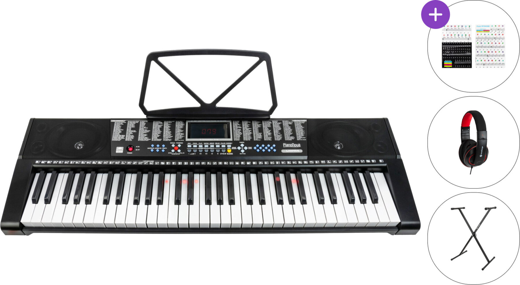 Klawiatura bez dynamiki Pianonova Lampara 4 SET Klawiatura bez dynamiki