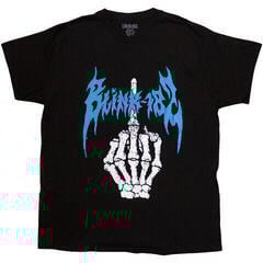 T-shirt Blink-182 Middle Finger Unisex T-shirt de manga curta/Black/Curto