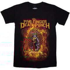 T-Shirt Five Finger Death Punch Burn In Sin Unisex Short Sleeve T-Shirt/Black/Short