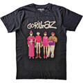 Gorillaz Cracker Island Standing Group Black 2XL T-särk