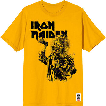Tricou Iron Maiden Est. 1975 Eddie Axe Graphic Yellow S Tricou - 1