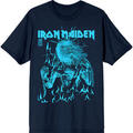 Iron Maiden 50 Life After Death Flames Blue Navy Blue XL T-särk