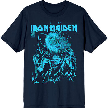 Košulja Iron Maiden 50 Life After Death Flames Blue Navy Blue 2XL Košulja - 1
