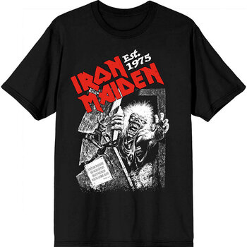 T-shirt Iron Maiden Est. 1975 No Prayer Grave Red Logo Black XL T-shirt - 1