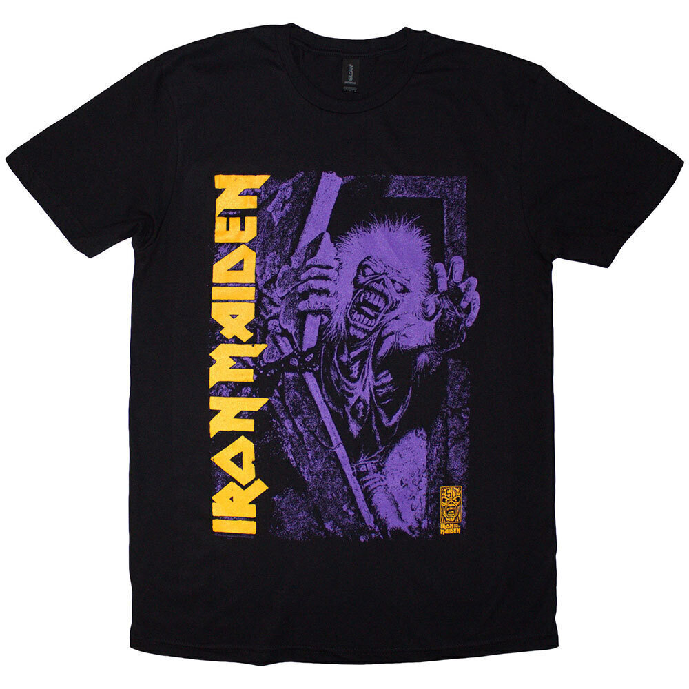 Iron Maiden Tričko Est. 1975 No Prayer Grave Purple Unisex Black 2XL