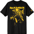 Iron Maiden 50 Trooper Crop Yellow Black L T-särk