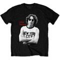 John Lennon New York City Black & White Black S T-särk