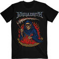 Megadeth Youthanasia Flames Tricou cu mânecă scurtă Black XL