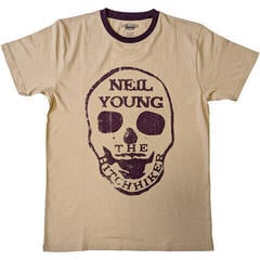 T-shirt Neil Young T-shirt Hitchhiker Unisex Natural 2XL