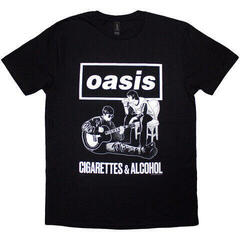 T-shirt Oasis Cigarettes & Alcohol Illustration Mono Black S T-shirt