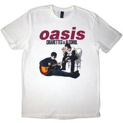 T-shirt Oasis Cigarettes & Alcohol Illustration Unisex T-shirt à manches courtes/White/Courtes