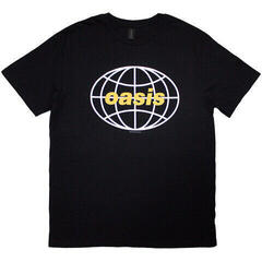 Skjorta Oasis Globe Logo Unisex T-shirt med korta ärmar/Black/Kort