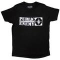 Public Enemy Crosshairs Logo Black L Skjorte