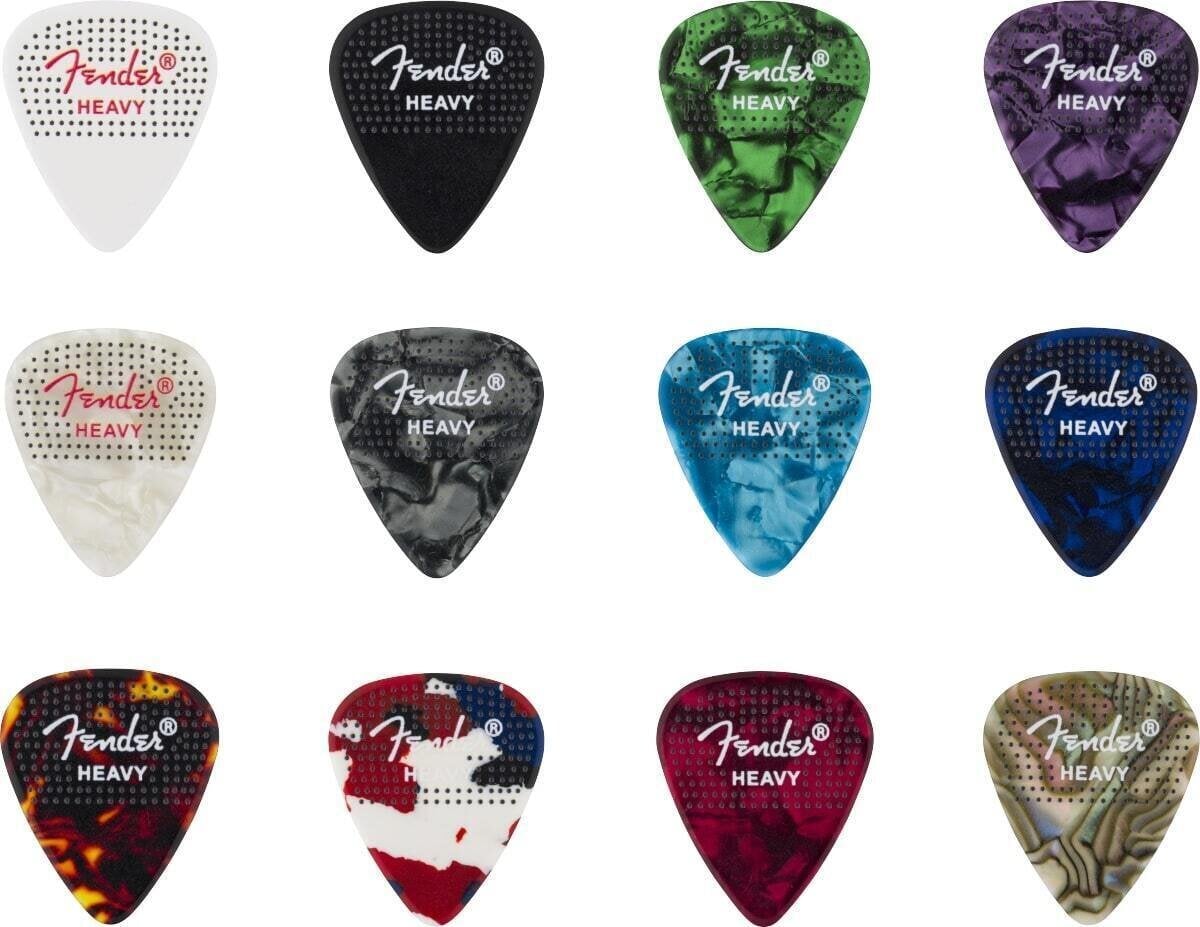 Trsátko Fender 351 Dotted Celluloid Picks 12-Pack Heavy Trsátko