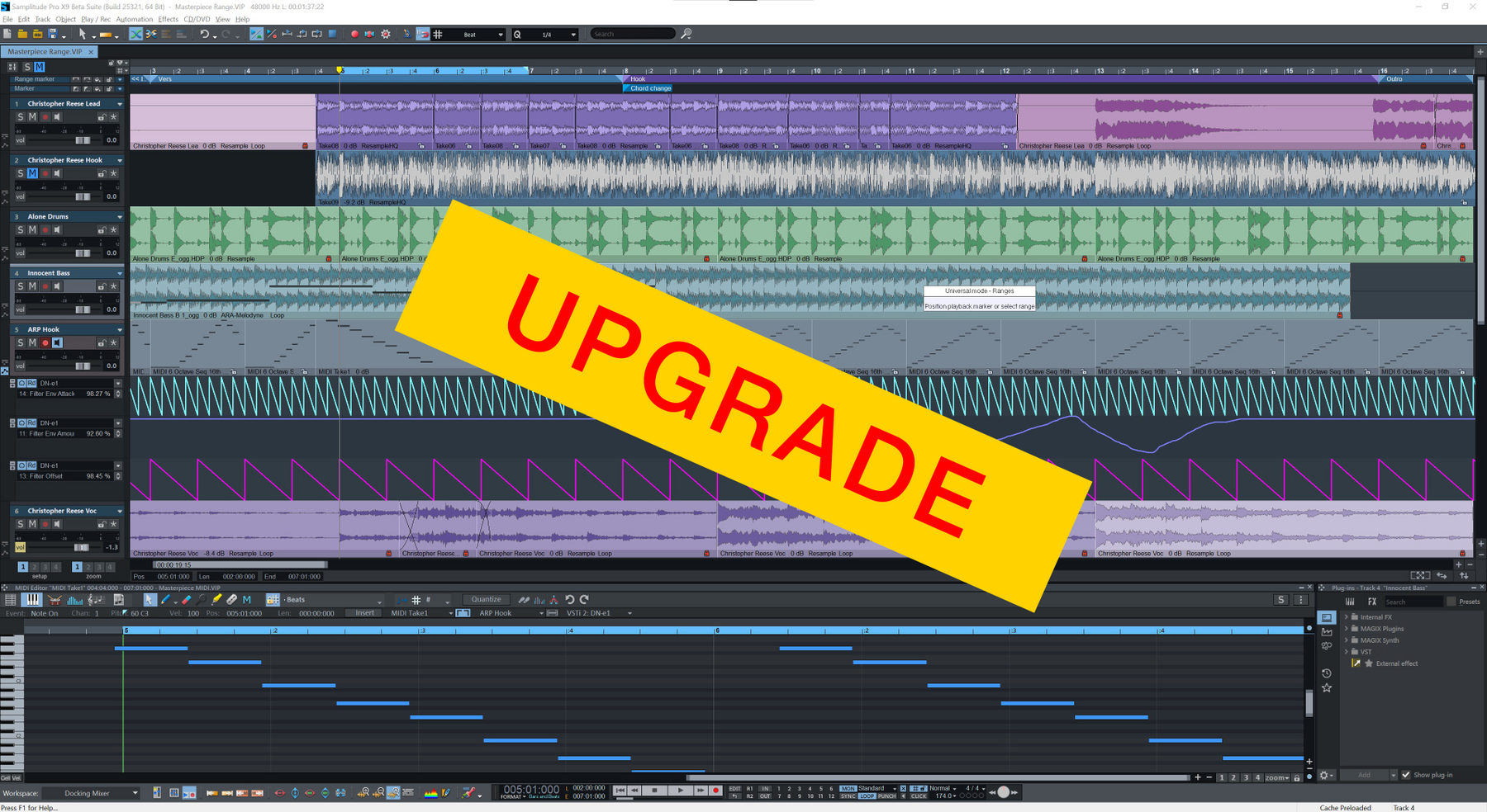 Update / Upgrade / Expansion MAGIX SAMPLITUDE Pro X9 Suite UPG (Digital product)