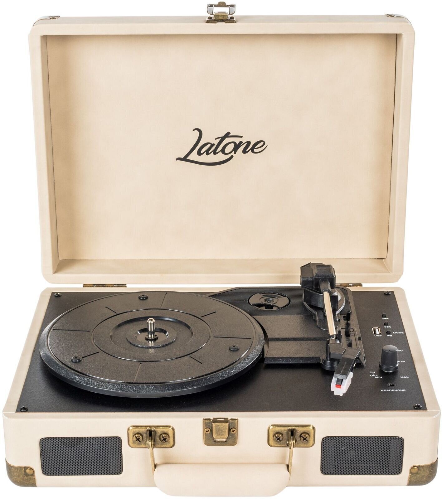 Placă turnantă portabil Latone RetroCase Creamy White Placă turnantă portabil