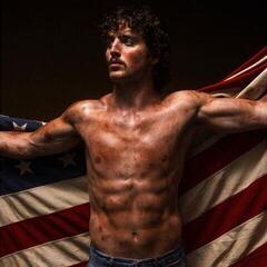 Vinylskiva Benson Boone - American Heart (Red, White, and Blue Marble Coloured) (Limited Edition) (LP)