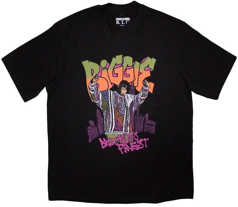 Риза Notorious B.I.G. Риза Cartoon Graffiti Unisex Black 2XL