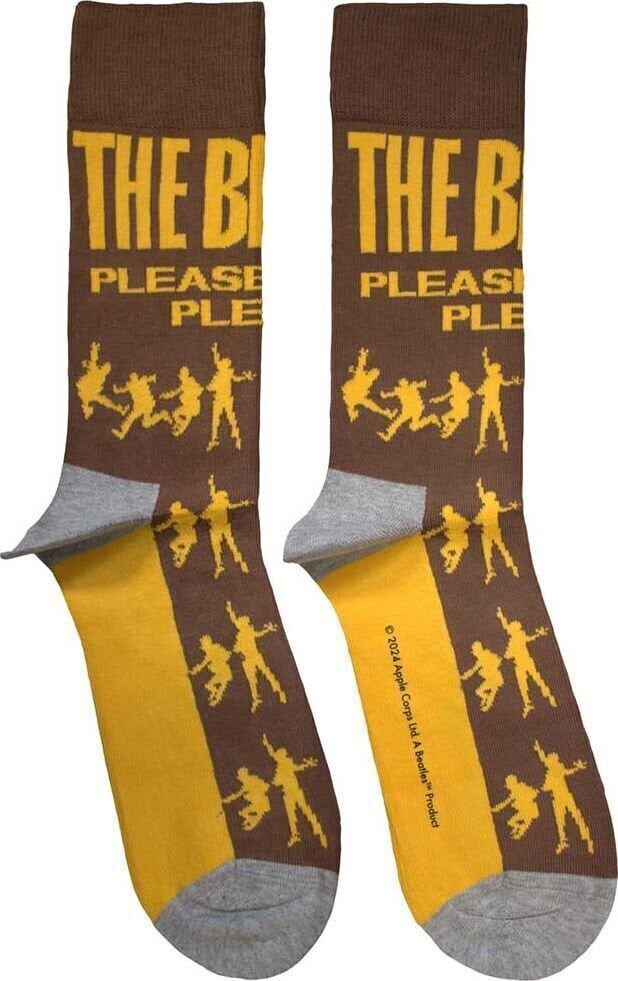 Chaussettes The Beatles Chaussettes Please Please Me Silhouettes Brown 40-45