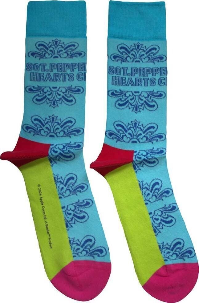 Sokken The Beatles Sgt Pepper Text Outlines Light Blue 40-45 Sokken