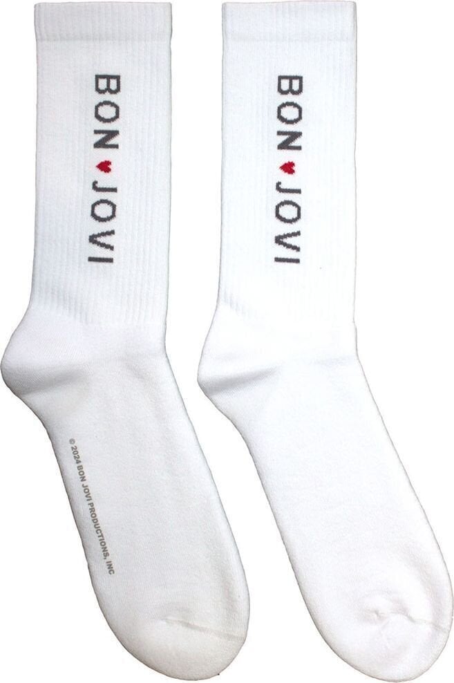 Ponožky Bon Jovi Ponožky Heart White 40-45
