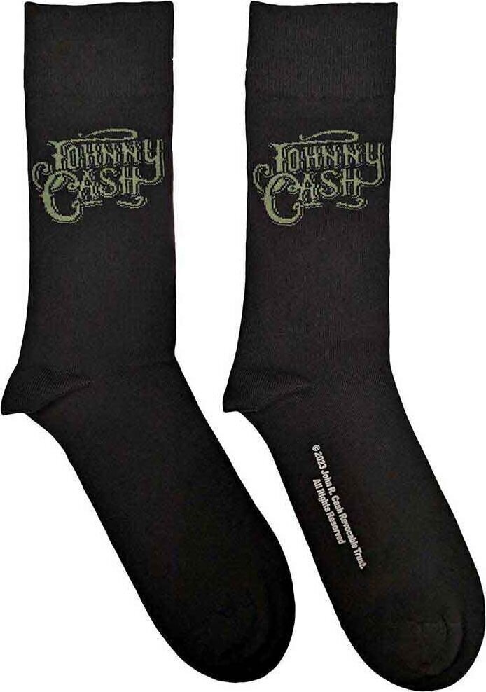 Čarape Johnny Cash Text Logo Black 40-45 Čarape