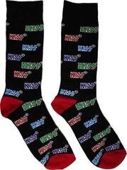 Ponožky Kiss Ponožky Coloured Logos Pattern Black 39-45