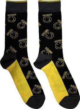 Calzini Nirvana Yellow Happy Face Pattern Black 39-45 Calzini - 1