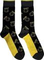 Nirvana Yellow Happy Face Pattern Black 39-45 Čarape