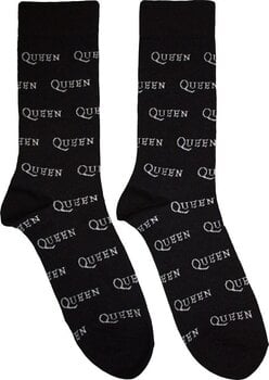 Socken Queen Socken Logo Repeat Mono Black 39-45 - 1