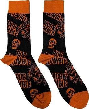 Chaussettes Rob Zombie Chaussettes Skull Face Orange Black 40-45 - 1