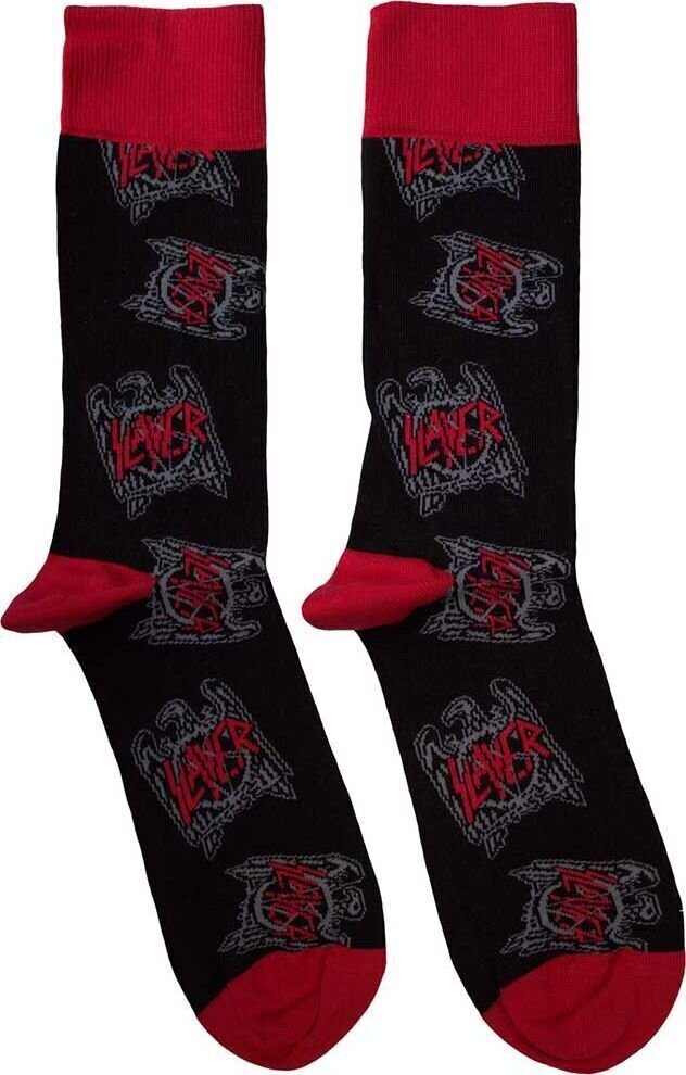 Chaussettes Slayer Eagle Crest Pattern Black 40-45 Chaussettes
