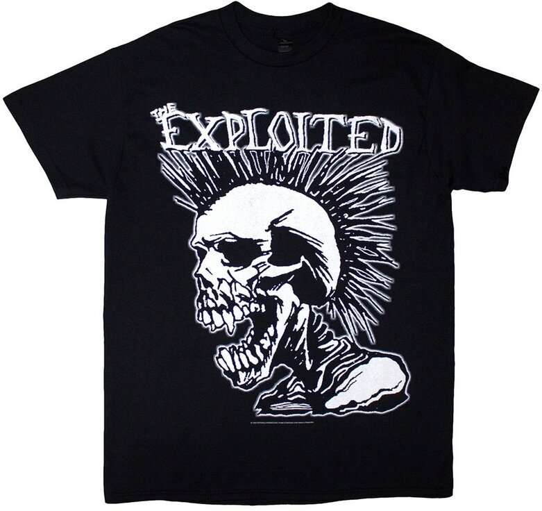 T-shirt The Exploited Mohican Skull Black XL T-shirt