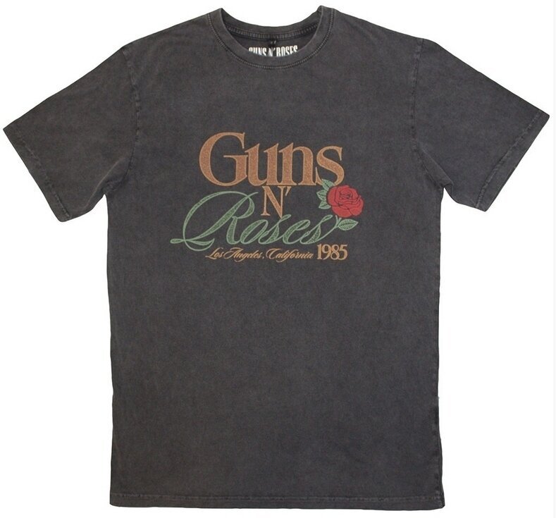 T-Shirt Guns N' Roses California 1985 Stone Wash Charcoal Grey 2XL T-Shirt