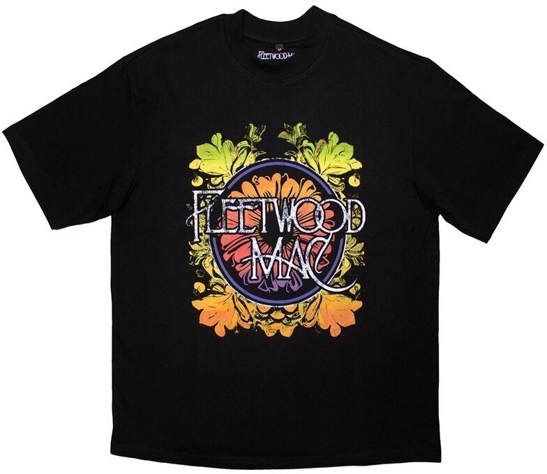 Πουκάμισο Fleetwood Mac Circle Floral Logo Oversized Black 2XL Πουκάμισο