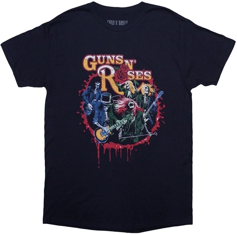 T-shirt Guns N' Roses Was Here Navy Blue XL T-shirt