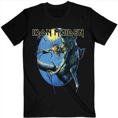 Tričko Iron Maiden Fear of the Dark Oval Eddie Moon Unisex Tričko s krátkym rukávom/Black/Krátke