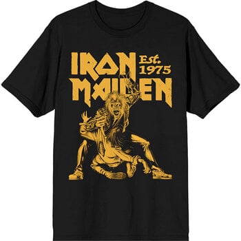 Skjorta Iron Maiden Est. 1975 Claw Yellow Graphic Black S Skjorta - 1