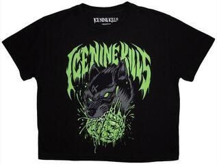 Skjorte Ice Nine Kills Wolf Ladies Crop Top-T-shirt med korte ærmer/Black/Kort