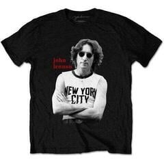 T-shirt John Lennon New York City Black & White Unisex T-shirt de manga curta/Black/Curto