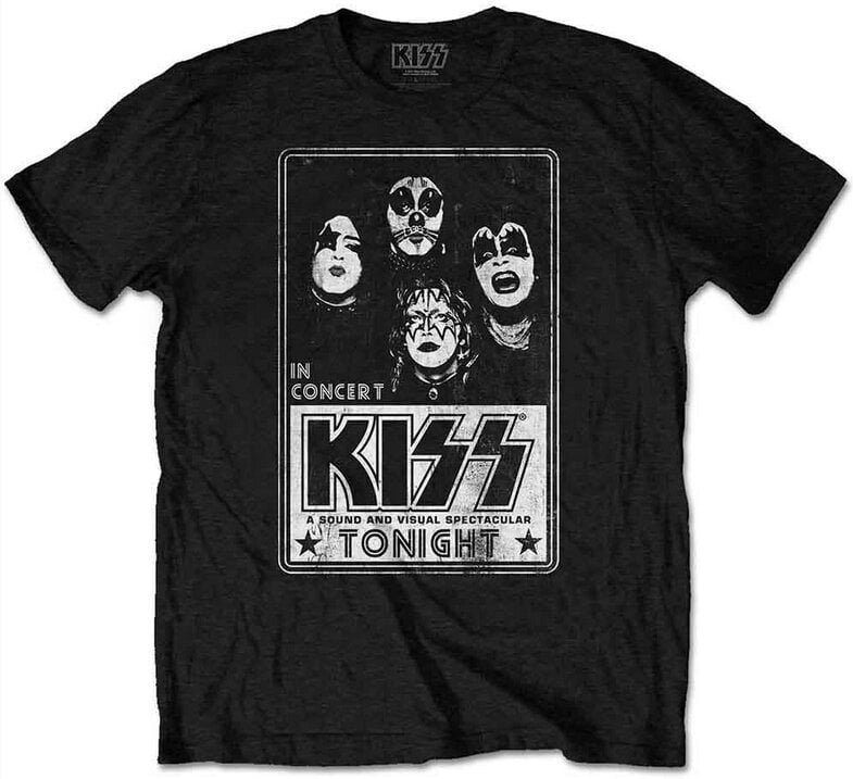 Kiss Tričko Tonight Unisex Black 2XL
