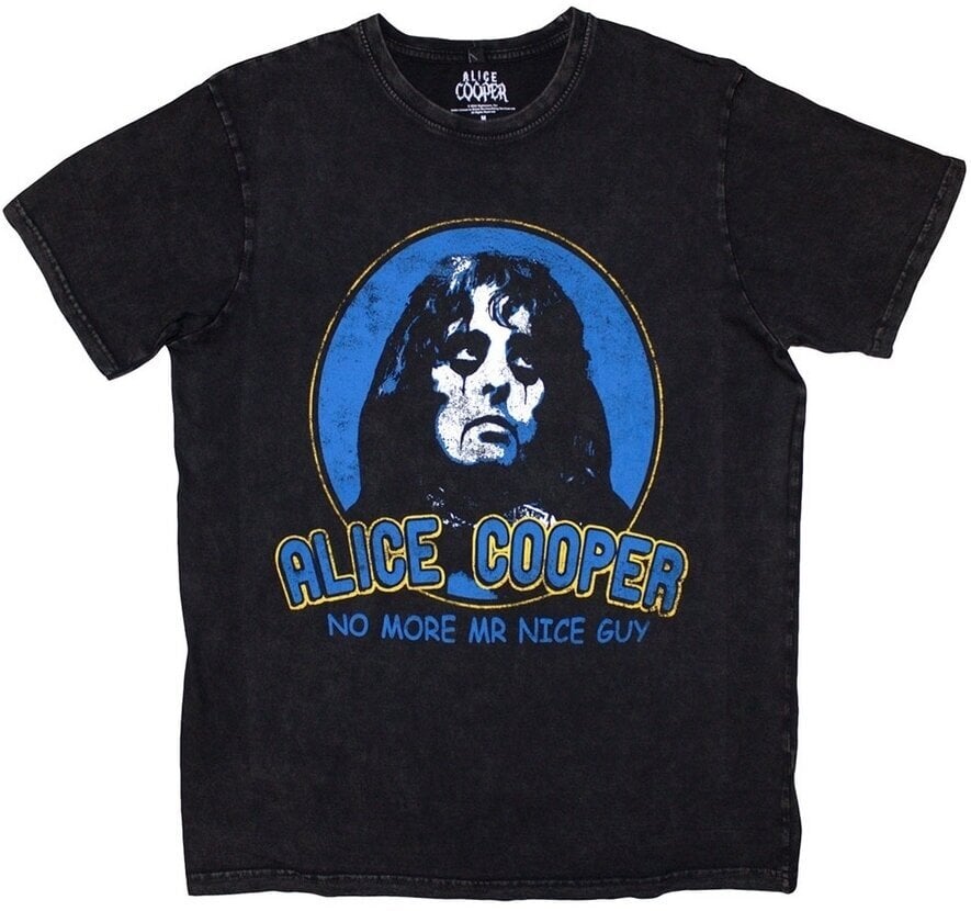 Koszulka Alice Cooper Koszulka No More Mr Nice Guy Stone Wash Unisex Black S