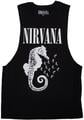 Nirvana Seahorse & Logo Mono Black M T-särk